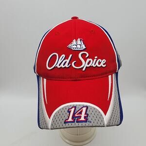 Nascar Old Spice Tony Stewart #14 Baseball Cap Trucker Hat Adjustable Red Blue